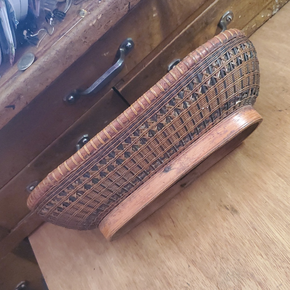 Stunning Crafted Oval LG Structured Woven Basket GS7 T 4